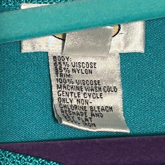 Talbots turquoise blue aqua short sleeve crew detail neck sweater top XL - Picture 6 of 6